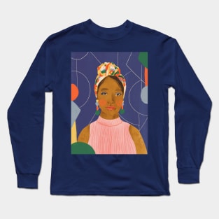 Portrait of a Turban Beauty Long Sleeve T-Shirt